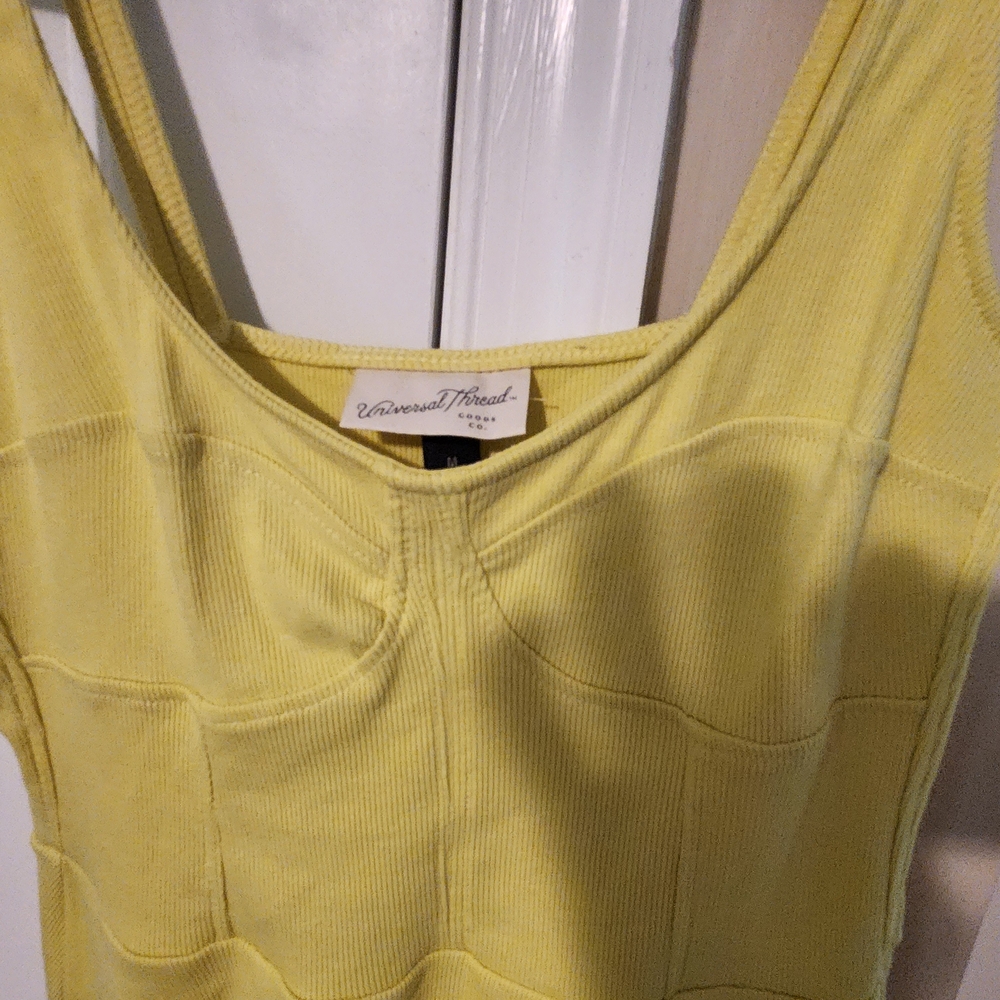Universal Thread Lemon Ribbed Tank